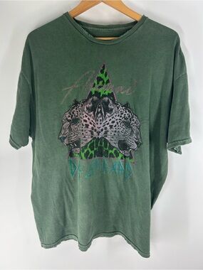 Def Leppard Graphic Band Tee - Olive Green S/M